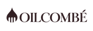 Logo OILCOMBÉ – napis i symbol kropli olejku z grzebieniem